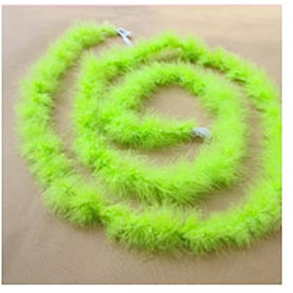 Yurosiay 2m Federboa 4-5cm Breit Federstreifen Bunt Truthahnfedern Streifen Einfarbig Flauschige Federboa DIY Federboa Basteln Federn Nähen Federbesatz Federgirlande Deko für Party Grün