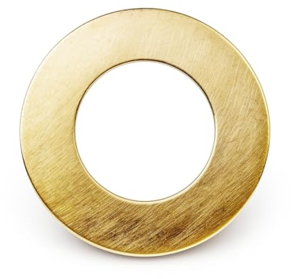Arandela plana de latón, arandela métrica de bronce M16 para tornillos, pernos, DIN 934, 16 mm ID, 30 mm OD, 2,5 mm de grosor (paquete de 12)