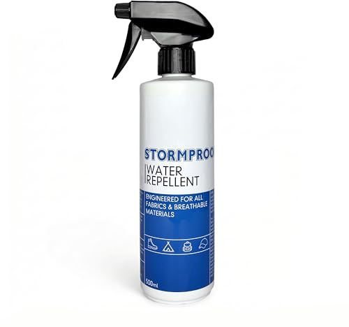 Stormproof Ultimate Waterproofing Spray - Professionell vattenavvisande för utomhusutrustning, kläder, skor - Andas, avvisar vatten, olja, fläckar - Idealisk för camping, vandring (500 ml)