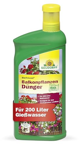 Neudorff BioTrissol BalkonpflanzenDünger – Organischer Bio-Dünger für alle Balkonpflanzen sorgt für üppig blühende Balkonkästen und Blumenkübel, 1 Liter
