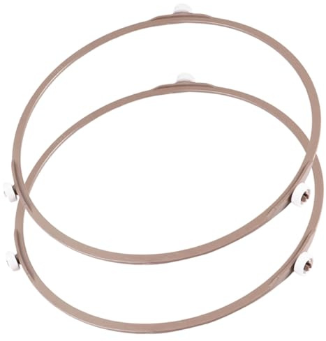 KICHOUSE 2 Stück Mikrowellen Drehteller Radring aus Verschleißfestem Pp Material Hitzebeständig Halterung für 18,9cm Glasplatte Ersatzteil für Mikrowellenherd