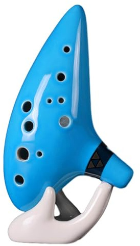 Zetong Alto Do Okarina mit 12 Löchern mit Handbuch und Schutztasche, perfekt für Anfänger und professionelle Auftritte (Hellblau)