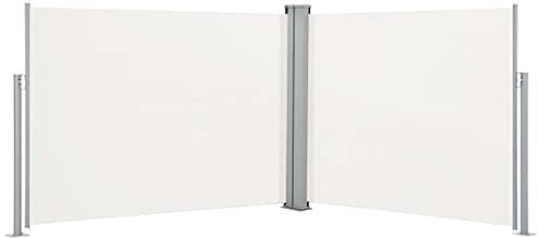 Iiaky Ausziehbare Seitenmarkise Creme 140 x 1000 cm Balkon Sichtschutz Sonnenschutz Terrasse Sichtschutz FüR Den Garten Senkrechtmarkise AußEn