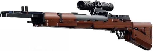 Technik Schießwaffe Bausteine, Mauser Kar98K Scharfschützengewehr Bausatz Modell, 882 Klemmbausteine Gewehr Waffen Konstruktionspielzeug Kompatibel mit Großen Marken