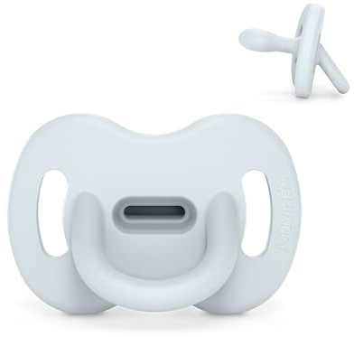 Suavinex Ciuccio Tutto in Silicone, tettina simmetrica 6/18 Mesi, Azzurro