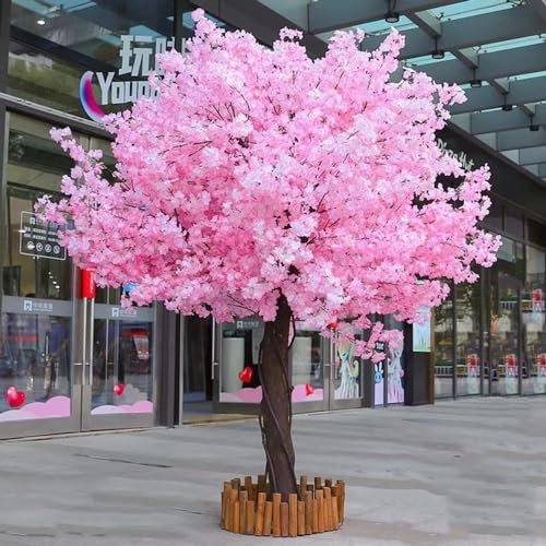 Genérico Blossomtree de Cerezo Artificial, árbol de Bonsai con Ramas de Flor de Cerezo, Cerezo de Color Rosa Claro Hecho a Mano, para decoración de Bodas Interiores y al Aire Libre