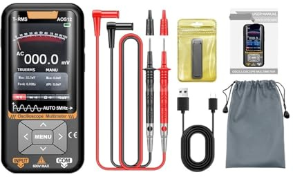 TIEOAXFT AOS12 2-in-1 Oscilloscope Multimeter 5MH/Z 48MSa/s Sampling Portable Oscilloscope Multifunctional Electrical Test Tool