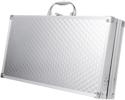 BESPORTBLE Small Aluminum Alloy Tool Storage Case Hard Shell and, Portable Metal Briefcase for Measuring Instruments, Protective Carrying Box for Use