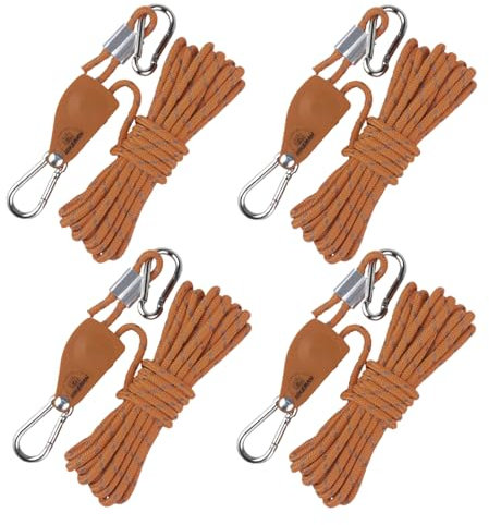 4 Stück Seilratsche, 5m Winddichtes Outdoor Seil Mit Ratsche, Abspannseile Mit Seilspanner, Spannseile Für Sonnensegel, Leuchtendes Campingseil, Reflektierendes Zeltseil Für Trekking, Rucksackreisen