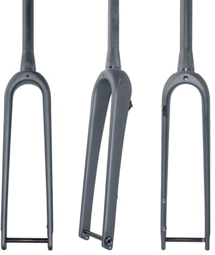 Bici da strada completamente in fibra di carbonio, forcella rigida, forcella gravel 700C, freno a disco, perno passante, tubo sterzo dritto/conico senza filettatura, forcella anteriore (colore: nero o