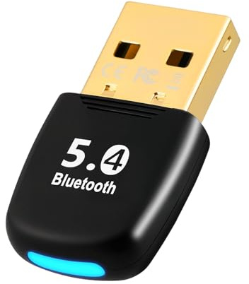 Adaptador Bluetooth PC 5.4, Bluetooth Dongle USB, USB Stick Dongle para Escritorio Portátil Controladores Auriculares Teclado Rató, Compatible con Windows 7/8.1/10/11