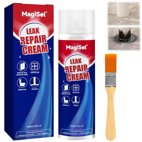 Crema Reparadora De Fugas, Selladora Rápida, 100 ml Secado Rápido Leak Repair Cream, Paredes y Techos Accesorios de Revestimiento para Azulejos, Canalones, Hormigón y Baño