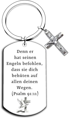 Christliche Geschenke Für Frauen, Schutzengel Geschenke Für Männer, Schlüsselanhänger Christliches,Personalisierte Schlüsselanhänger, Religiöse überzeugungen, Kreuzanhänger, Geschenke Für Gläubige