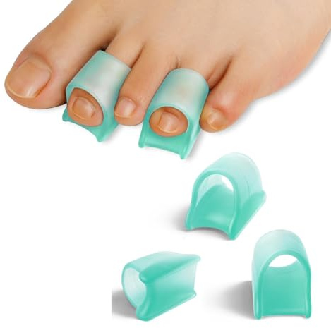 CEYOME Hammer Toe Straightener Corrector for Women & Men - Gel Toe Splints - 6pcs(Green) Hammer Toe Straightener - Realign Bent, Curled, Crooked, Claw, Hammer Toes - 3 Different Sizes (S/M/L)