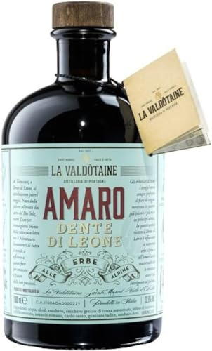 LA VALDOTAINE Amaro Dente di Leone alle Erbe Alpine Tarassaco La Valdôtaine 32,6% - 1 Bottiglia da 1 Litro -