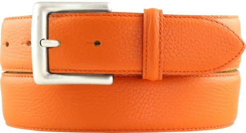 BELTINGER Herren-Gürtel aus gemasertem Leder mit Steppnaht 4 cm | Trachten-Gürtel mit Pigmentprägung 40mm Herren | Gürtel für die Lederhose 4cm
