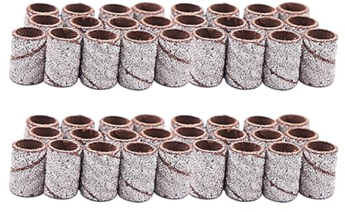 TOYANDONA Schleifbänder Weiß 100 Stück aus Aluminiumoxid Nailart Zubehör für Elektrische Nagelfräser Geeignet für Natürliche Nägel Professioneller Einsatz und Selbstgemacht