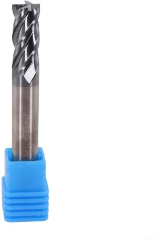 VHM Skaftfräs 4 skär AlTiN-beläggning DIN 6527L solid hårdmetallfräs för HPC skärning stål gjutjärn plast trä CNC svarv manuell fräsning högersnitt S (10 mm)