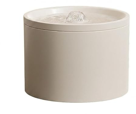 PureFlow Ceramic Cat Fountain 1L (White,Default-15 * 11cm)