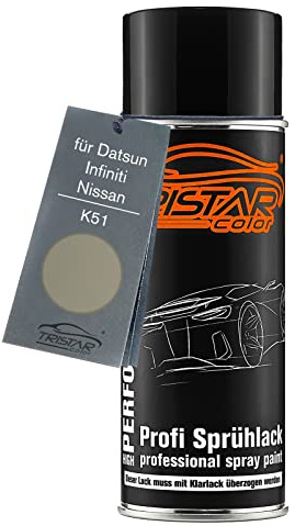 TRISTARcolor Autolack Spraydose für Datsun/Infiniti K51 Grey Metallic | für Datsun / Infiniti / Nissan, Gris Lunaire Metallic, Basislack, Sprühdose 400ml