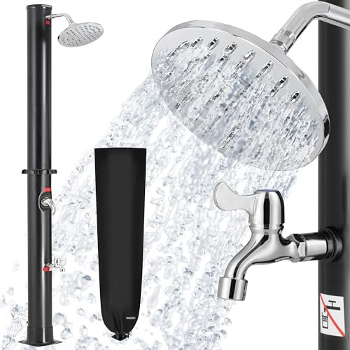 Monzana® Solardusche 20 Liter UV-beständig Kunststoff inkl. hochwertiger Schutzhaube Regendusche Pooldusche Dusche Außendusche Campingdusche 60°C