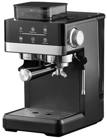 NUNETH Cafetera Espresso - Molinillo De Café Integrado De 1350 W, Con Espumador De Leche Giratorio, Pantalla Táctil, Módulo De Calentamiento Y Depósito De Agua Extraíble De 1,8 L