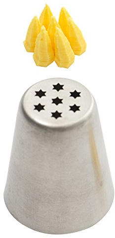 DECORA, 0263619 Blisterverpackte Gras- und dünne Fadentülle mit gefranster Ader, Nahtlose Edelstahltülle, Ohne Adapter zu verwenden, Einzelverpackt im Blister.