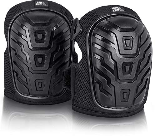 Ginocchiere di supporto Premium LauterSchutz® con tecnologia cuscinetti gel a 2 zone e comoda doppia chiusura, per artigiani professionisti e appassionati del fai-da-te