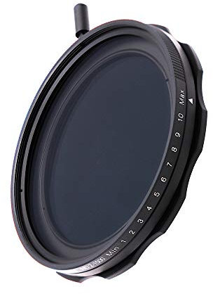 JONGSUN 62mm Variable ND Filter, S-Pro MRC 16 Layers Nanotec, More Than 10 Stop ND2-ND1000 Stepless Adjustment Graduated, Lens Cloth Kit, Camera Neutral Density Filters