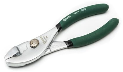 SATA ST70511ST 6-tums slipfog tång och kromvanadiumstålkropp, med gröna handtag och nit gemensam montering