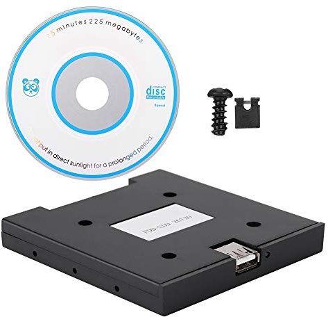 Conjunto de unidad de disquete USB con CD,FDD-UDD26720 Emulador de unidad de disquete USB ABS con unidad de disquete de 720 KB,reemplazo tradicional de disquetera para dispositivos control industrial