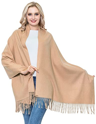 vimate Pashmina Wool Schal und Tuch, Damen Superweiche Wool Pashmina Schal Wrap für Abendkleider