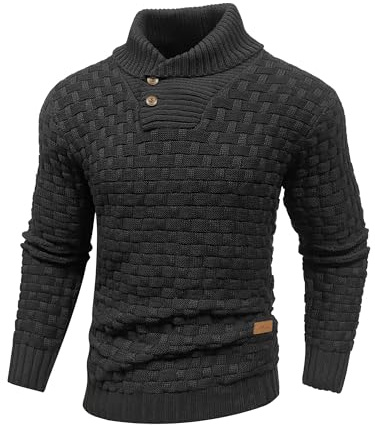 Qinfren Maglione Dolcevita Uomo Maglione a Collo Alto Maglione Manica Lunga Maglia Maglione Sweater Invernali Maglioni Slim Fit Basic