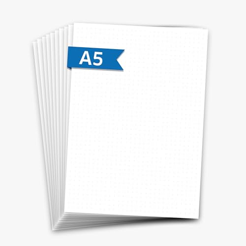 Primus Print Notizblöcke - 10er Set - A5 gepunktet - 80g Papier - Schreibblock, im Set erhältlich (10, gepunktet)