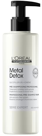 L'OREAL PROFESSIONNEL - Pré-Shampoing Combleur - Cheveux Abîmés & Cassants, Colorés ou Naturels - Traitement Anti Porosité - Sans Sulfate - Renforce & Hydrate la Fibre - Metal Detox - 250ml