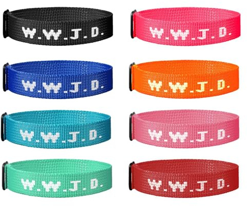 JewelryWe 15 Stück WWJD Jesus Armbänder, What Would Jesus Do verstellbare gewebte Jesus-Armbänder Religiöse Christliche Strand Wrap für Spendenaktionen, Geschenk für Damen Herren Jungen Mädchen