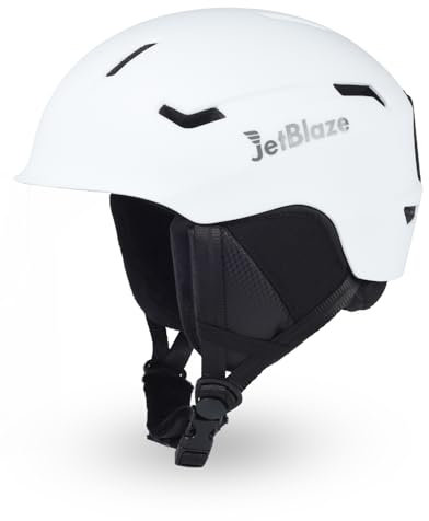 JetBlaze Casco Sci Uomo Donna Casco da Sci Unisex Uomo Sci Snowboard Casco sportivo da neve con prese d'aria PC Shell EPS Core per sci Snowboard Casco da neve per adulti Gioventù