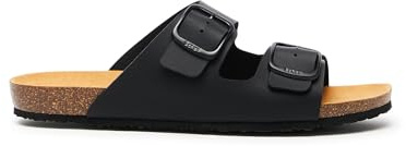 Scholl Didier, Sandali Uomo, 2 cinturini, Nero, 45 EU