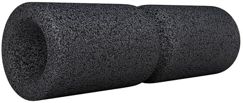 GORILLA SPORTS® Faszienrolle - mit Umlaufrille, 38 cm, Hochdichter Schaumstoff, Schwarz - Foam Roller, Massagerolle, Schaumstoffrolle für Rücken, Beine, Wirbelsäule, Tiefengewebe, Massage, Yoga
