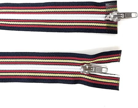 Cerniera Multicolore Zip Lampo Spirale Nylon catena 6 con 2 cursori in acciaio Divisibile 100cm