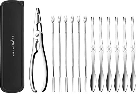 ZEPFJHE Stainless Steel Shellfish Lobster Cracker Seafood Gadgets Clip Needle Picks Pincer Nut Set Accessories For Kitchen