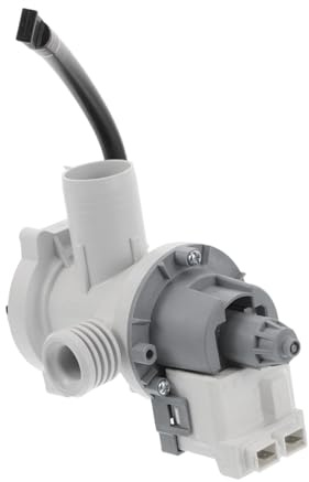 Operitacx Moteur De Pompe De Vidange Pour Machine à Laver Blanc Compatible Lave-linge à Chargement Frontal Pompe Pour Machine De Drainage Remplacement Moteur De Lave-linge Vidange