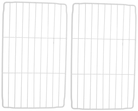 DIYEAH Estantes de Rejilla para Congelador 28×17 Cm, 2 Unidades, Metálicos de Color Claro Resistentes para Organización y Almacenamiento en Frigoríficos y Arcón Congelador