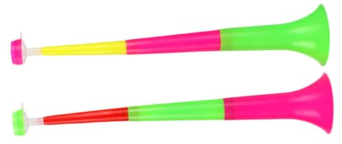 iplusmile Cuernos De Fiesta Telescópicos De 3 Secciones De Plástico, Juguete De Trompeta para Animar Partidos De Fútbol, Pack 2 Unidades, Accesorios para Niños y Animación Celebraciones Deportivas