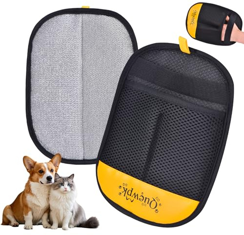 Quewpk Pet Hair Removal Glove for Dogs & Cats, Reusable Pet Hair Remover Glove for Laundry, Clothing, Couch, Carpet & Car Seat, Lint and Fur Remover Tool