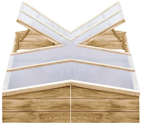 Genérico Invernadero de Madera de Pino impregnada 2 uds 200x50x35 cm,Casa y jardín,Jardín,Jardinería,Invernaderos-3055328