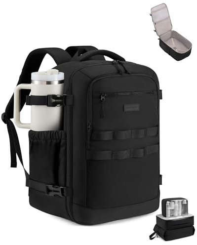 LOVEVOOK 50L Travel Backpack for Women & Men, TSA Approved Carry On Backpack with 3 Packing Cubes, Waterproof Personal Item Bag Fits 17 Laptop, Weekender Essentials Overnight Backpack for Trip
