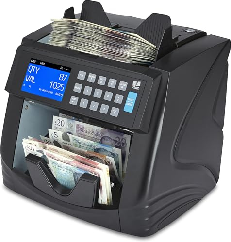 ZZap Banknote Counter & Counterfeit Detector - Money Cash Currency Machine (NC60)