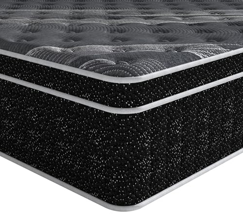 Zhihuvg Mattress Queen Size 12 inch, Hybrid Memory Foam Queen Mattress in a Box, Individually Pocket Springs, Medium Firm Feel for Pressure Relief, Breathable Comfort, CertiPUR-US Certified