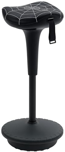 Vinsetto Bürohocker mit Schwenkfunktion 65,5-83,5 cm Schwarz